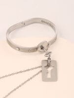 Submissive Bracelet – Lockable Stainless Steel Good Girl Jewelry - Image 3