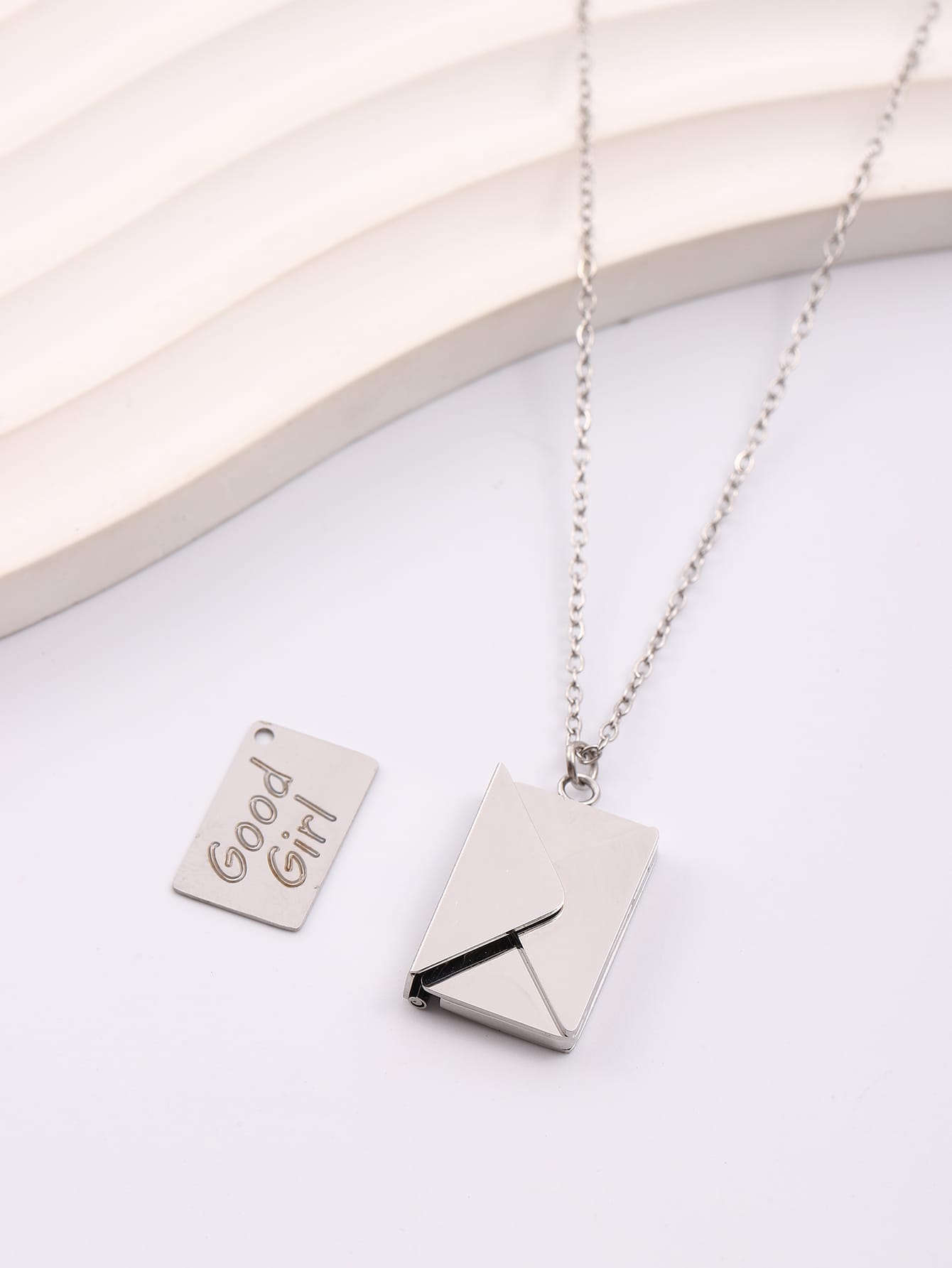 11 (1) A Hidden Message BDSM Necklace, discreet BDSM necklace with a secret message. Wear your submission in secret with this elegant Good Girl pendant
