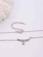 Sterling silver Good Girl submissive necklace, discreet BDSM jewelry for daily wear devotion