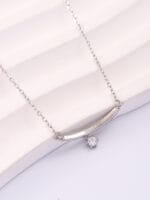 Sterling silver Good Girl submissive necklace, discreet BDSM jewelry for daily wear devotion
