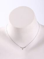 Sterling silver Good Girl submissive necklace, discreet BDSM jewelry for daily wear devotion