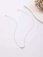 Sterling silver Good Girl submissive necklace, discreet BDSM jewelry for daily wear devotion