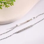 Sterling silver BDSM jewelry Dual chain submissive bracelet