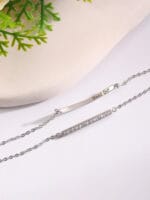 Sterling silver BDSM jewelry Dual chain submissive bracelet