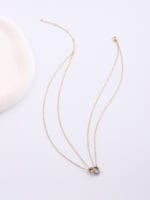 Daddys Good Girl necklace mixed metals O-ring pendant engraved. A subtle submissive necklace for D/s devotion and discreet ownership.