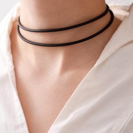 Permanent locking collar with Good Girl engraving and hex lock — a discreet eternity collar for 24/7 submissive devotion and daily ritual obedience.