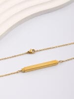 Daddy’s Good Girl Necklace – Hidden Message Gold Bar Pendant - Image 3