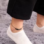 Good Girl Morse code anklet with hidden meaning. A subtle day collar for the ankle. Submissive jewelry that is worn in secret.