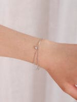 Sterling Silver Crown Submissive Bracelet – Dual Chain with Bar Accent - Image 7