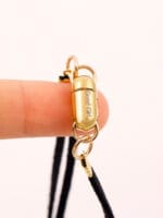 Sterling silver O-ring collar with soft flannel strap and Good Girl engraved clasp — a discreet BDSM day collar for subtle, daily submission and devotion.