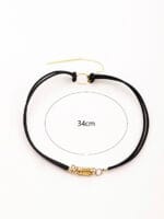 Sterling silver O-ring collar with soft flannel strap and Good Girl engraved clasp — a discreet BDSM day collar for subtle, daily submission and devotion.