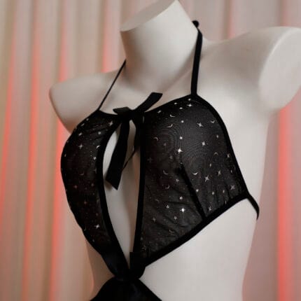 Gorean Kajira dress, high slit nightgown, backless lingerie dress, sheer double slit dress, kajira costume lingerie, submissive lingerie dress