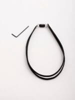 Permanent locking collar, Leather Good Girl with hex lock clasp for discreet ownership and daily submission