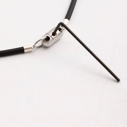 Permanent locking collar with Good Girl engraving and hex lock — a discreet eternity collar for 24/7 submissive devotion and daily ritual obedience.