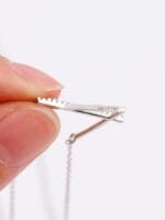 Hidden Message Necklace – Sterling Silver V Necklace with Good Girl Engraving - Image 12