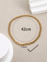 Hex Lock collar BDSM, Gold Cuban chain BDSM collar with hex lock engraved "Good Girl"