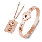 Couples Lock & Key Bracelet Set – Permanent Submissive Jewelry - Image 9