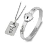 Couples Lock & Key Bracelet Set – Permanent Submissive Jewelry - Image 8
