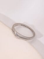 Sterling silver Good Girl submissive ring, discreet BDSM ownership jewelry for daily devotion
