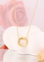 O ring pendant gold