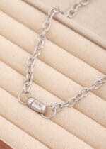 Lockable Submissive Collar – Dual Heart Mixed Metals BDSM Choker - Image 7