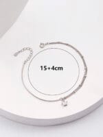 Sterling Silver Crown Submissive Bracelet – Dual Chain with Bar Accent - Image 8