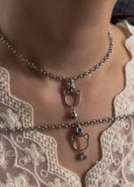Petplay Submissive Necklace – Kitten Ear Hex Lock Day Collar - Image 6