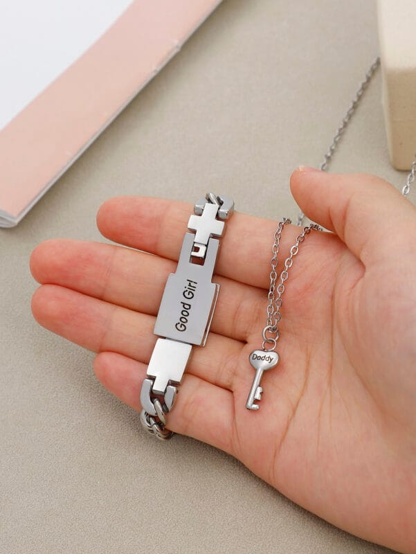 permanent locking bracelet for submissive. A discreet, powerful symbol of ownership, devotion, and daily submission.