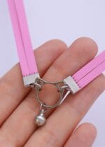 Permanent Locking Collar – Pink Kitten Ear Day Collar with Bell - Image 2