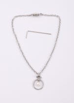 Eternity Collar – Pearl Drop O-Ring Necklace with Hex Lock - Image 8