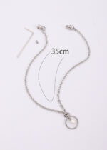 Eternity Collar – Pearl Drop O-Ring Necklace with Hex Lock - Image 9