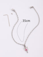 Kitten Play Collar – Pink Flower Pendant with Engraving Option - Image 7