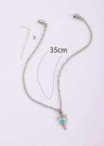 Lockable Kitten Collar – Blue Flower Pendant with Engraving Option - Image 8