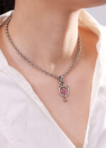Kitten Play Collar – Pink Flower Pendant with Engraving Option - Image 4