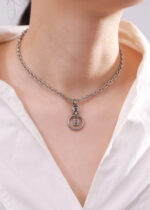 Submissive Day Collar – Custom Initial Pendant owned with Hex Lock - Image 4