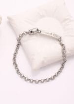 Stainless steel lockable BDSM anklet with Good Girl engraving