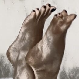 BDSM ankle fetish – ankle worship kink with anklet jewelry in play