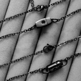 BDSM jewelry locking options – lobster clasp, hex lock, sterling silver permanent lock