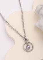 Purple BDSM Jewelry Choker – The Regal Pearl of Obedience - Image 2