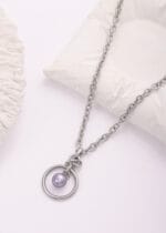 Purple BDSM Jewelry Choker – The Regal Pearl of Obedience - Image 3