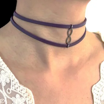 Infinity eternity collar lockable BDSM necklace submissive jewelry