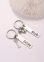 Dom Sub Keychain Set – Engraved Lock and Key D/s Gift - Image 4
