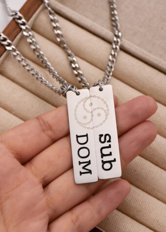 Dom Sub gifts – eternity collar and submissive jewelry on velvet