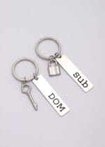 Dom Sub Keychain Set – Engraved Lock and Key D/s Gift - Image 8