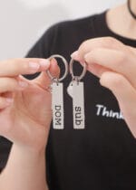 Dom Sub Keychain Set – Engraved Lock and Key D/s Gift - Image 14