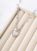 The Silver Heart Bond – Eternity Lockable Heart Day Collar – Stainless Steel Devotion Necklace - Image 3