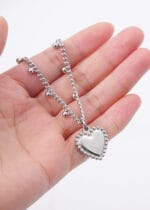 The Silver Heart Bond – Eternity Lockable Heart Day Collar – Stainless Steel Devotion Necklace - Image 5