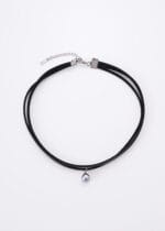 The Violet Obedience Bond – Triple Layered Leather Choker with Purple Pearl – Eternity Lockable Collar - Image 6