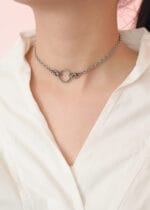 O ring collar with lockable clasp and engraving option